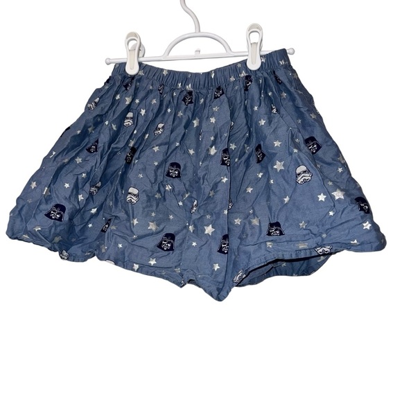 GAP kids Blue chambray Star Wars darth Vader Pattern Skirt sz 10 - Picture 1 of 2